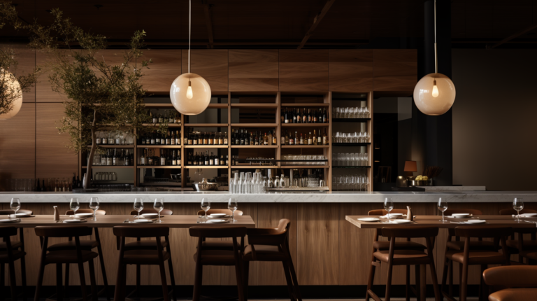 wine bar 2- עיצוב בר יין מבט אל דיספליי אלכוהל - רמת גן